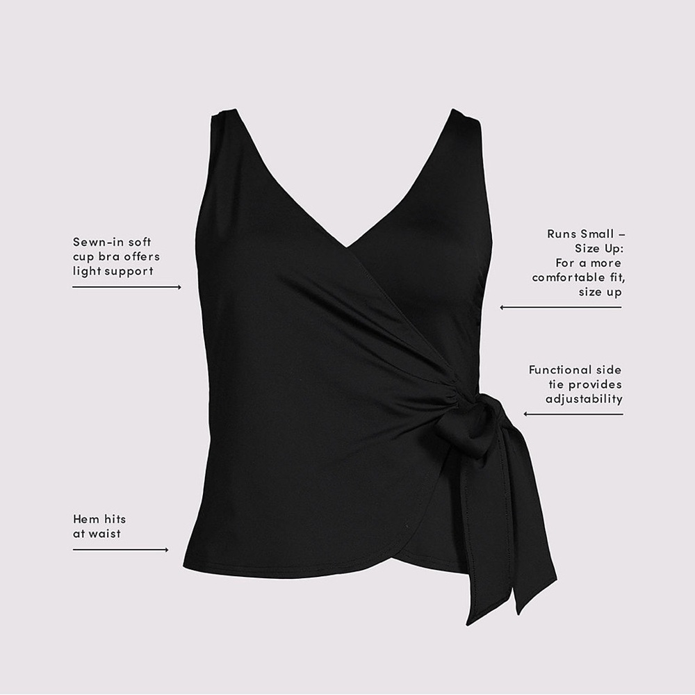 Lands end side tie tankini top 20w DD - Picture 5 of 5